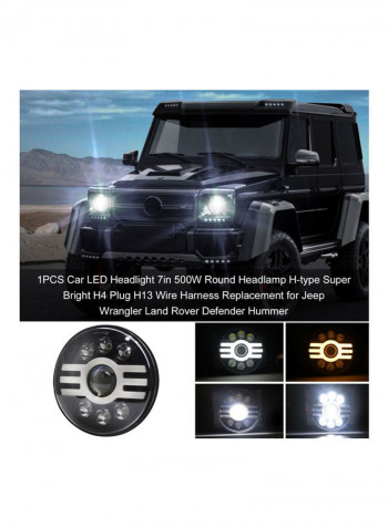 1-Piece Car LED Round Headlight for Jeep Wrangler