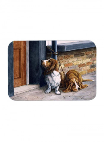 Bassets Hound Printed Bath Mat Multicolour