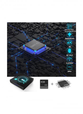 F3 Android Smart TV Box With Remote Control A95X Black