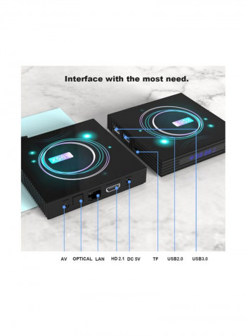 F3 Android Smart TV Box With Remote Control A95X Black