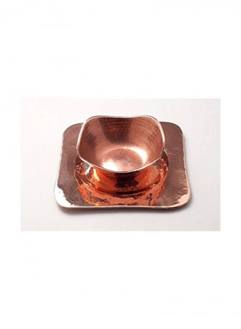 Flat Earth Copper Bowl Brown 7x2.5inch