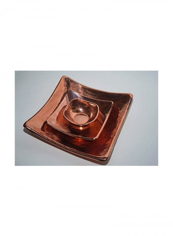 Flat Earth Copper Bowl Brown 7x2.5inch