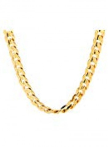 Yellow Gold Plated Bronze Link Chain Necklace