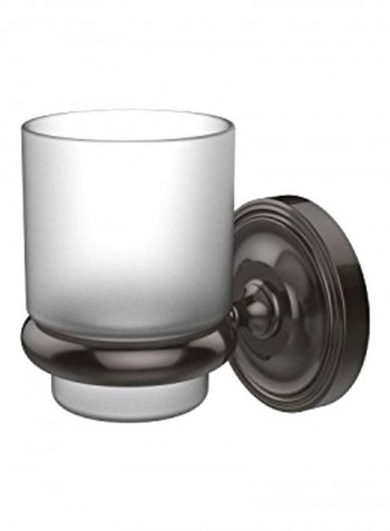 Wall-Mounted Tumbler Holder Clear/Black 2.5x3x4inch