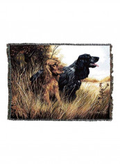 Printed Throw Blanket Black/Brown/Green 72x54inch