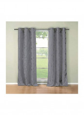 2-Piece Blair Metallic Floral Panel Drapes Grey 36x84inch