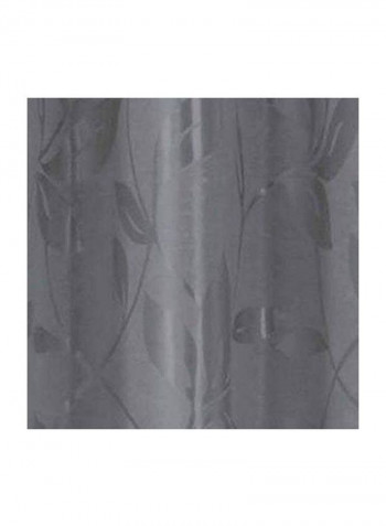 2-Piece Blair Metallic Floral Panel Drapes Grey 36x84inch