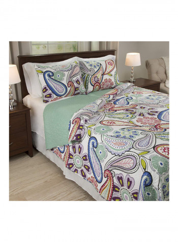 3-Piece Lizzie Quilt Set Polyester Multicolour King