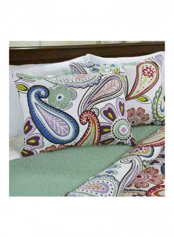 3-Piece Lizzie Quilt Set Polyester Multicolour King