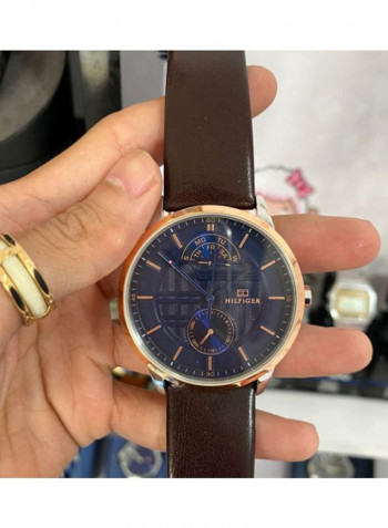 Men's Leather Chronograph Watch 1791605