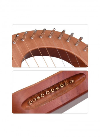 10-String Lyre Maple Wood Harp