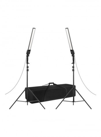Professional Photography Studio LED Lighting Kit Black