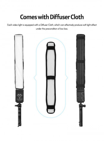 Professional Photography Studio LED Lighting Kit Black