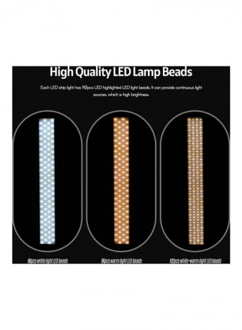 Professional Photography Studio LED Lighting Kit Black