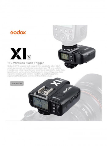 TTL Wireless Flash Trigger For Nikon DSLR Cameras Black