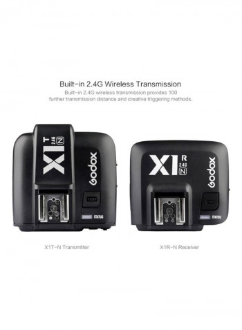 TTL Wireless Flash Trigger For Nikon DSLR Cameras Black