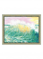Wave Counted Cross Stitch Kit Green/Pink/Yellow reviews Wave Counted Cross Stitch Kit Green/Pink/Yellow