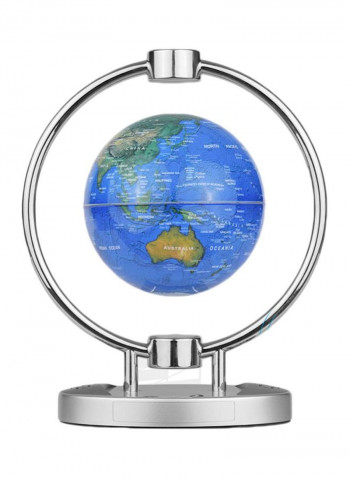 Magnetic Leviation Floating Globe أزرق / فضي