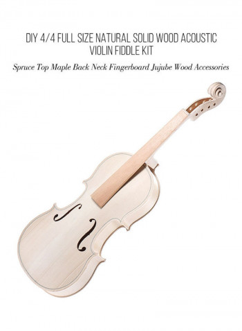 Natural Solid Wood Acoustic Violin Fiddle Kit