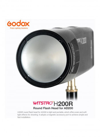 Ring Flash Head With Spiral Flash Tube Black