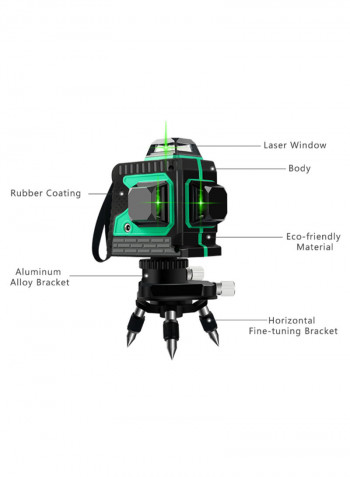 Self-Leveling 3D Laser Meter Green 146 x 85 x 226centimeter