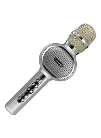 Bluetooth Karaoke Microphone With USB And Speaker MM-1 Silver