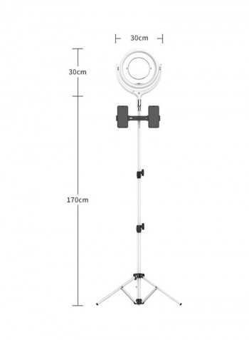 LED Fill Ring Light Kit Set for Photography with Mirror White/Black