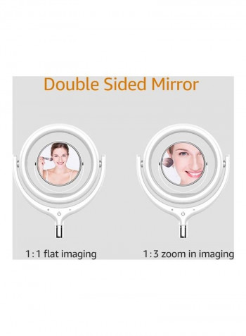 LED Fill Ring Light Kit Set for Photography with Mirror White/Black