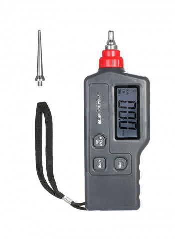 Portable Digital Vibration Meter With LCD Screen Black 183 x 67 x 30millimeter