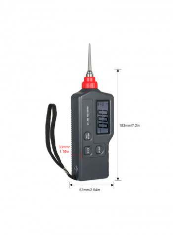 Portable Digital Vibration Meter With LCD Screen Black 183 x 67 x 30millimeter
