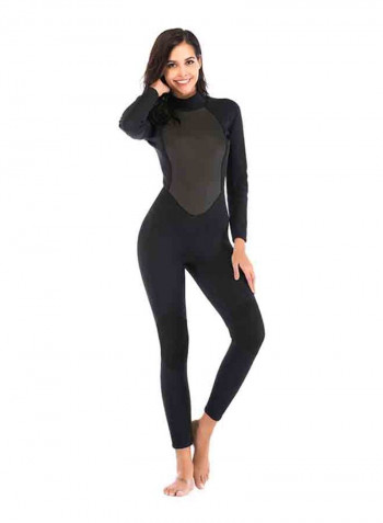 Long Sleeves Swimming Jumpsuit Black