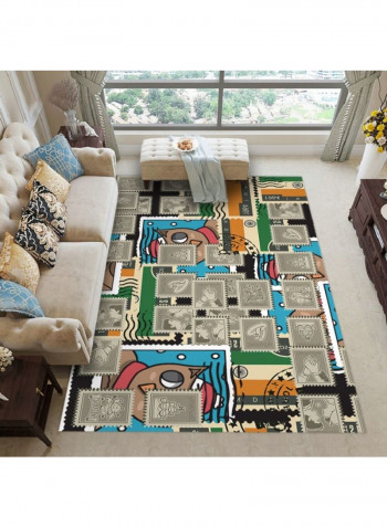 Classic Print Living Room Durable Simple Rug Multicolour 140x200cm