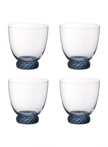 4-Piece Montauk Aqua Tumbler Set Clear