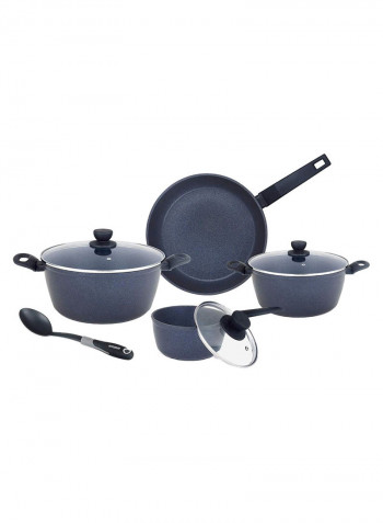 8-Piece Cookware Set Black/Clear