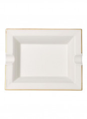 Anmut Porcelain Ashtray White/Gold 17x21centimeter