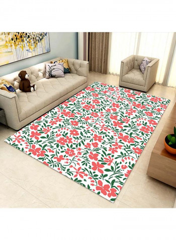 Floral Print Anti-Skidding Rug Multicolour 140x200cm