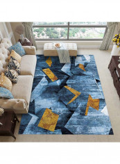 Simple Printed Anti Skidding Carpet Multicolour 140x200cm