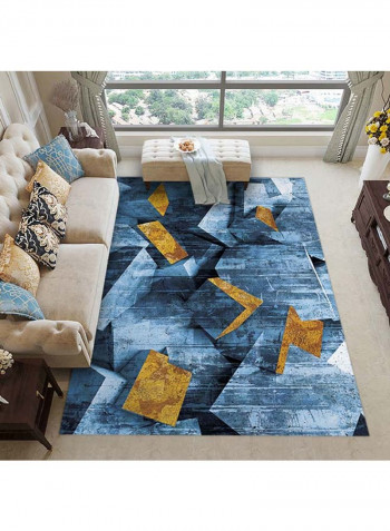 Simple Printed Anti Skidding Carpet Multicolour 140x200cm