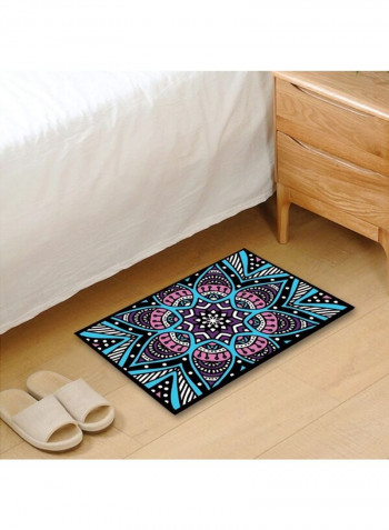 Retro Style Geometry Wear-Resistant Floor Mat Multicolour 140x200cm