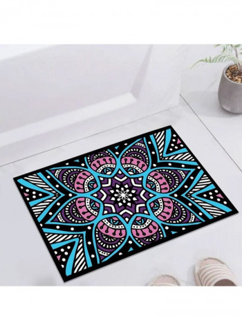 Retro Style Geometry Wear-Resistant Floor Mat Multicolour 140x200cm