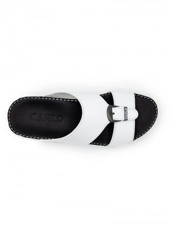 Carlo Arabic Footwear 1345 Size 6 White/Black