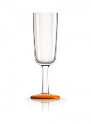 4-Piece Palm Champagne Glass Set Clear