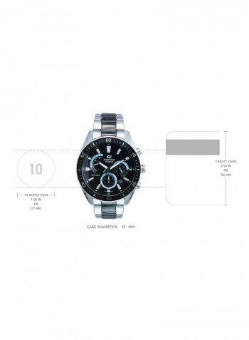 Men's Stainless Steel Chronograph Wrist Watch For Men EFR-552SBK-1A