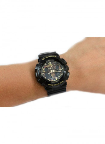 Men's Water Resistant Analog/Digital Watch GA-100CF-1A9ER