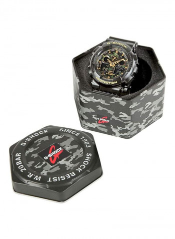 Men's Water Resistant Analog/Digital Watch GA-100CF-1A9ER