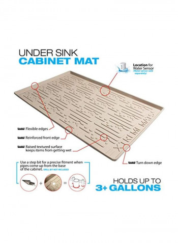 Kitchen Cabinet Mat Beige 30.63x21.87inch