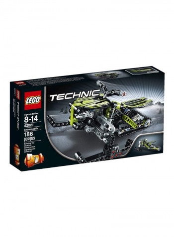 186-Piece Technic Snowmobile Model Building Kit