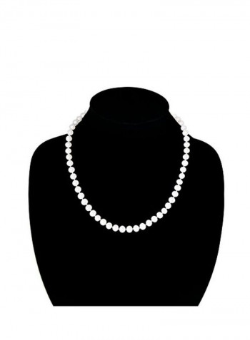 925 Sterling Silver Pearl Beaded Necklace