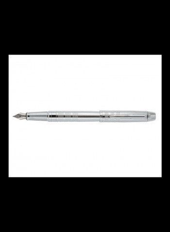 Shiny Chrome Fountain Pen Silver