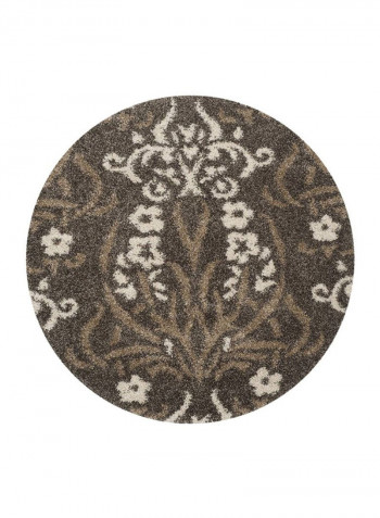 Florida Shag Collection Area Rug Brown/Beige 121.92centimeter